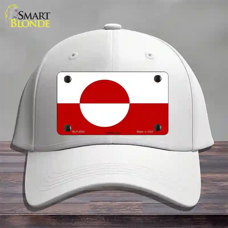 Greenland Flag Novelty License Plate Hat Cotton / White