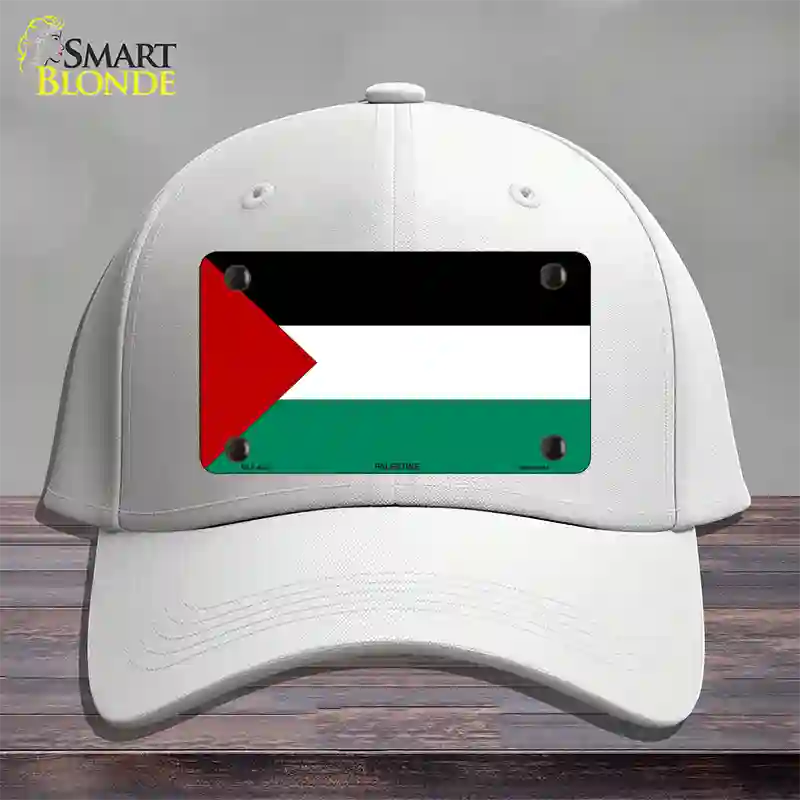 Palestine Country Flag Novelty License Plate Hat Cotton / White