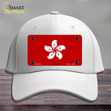 Hong Kong Flag Novelty License Plate Hat Cotton / White