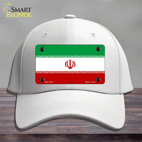 Iran Flag Novelty License Plate Hat Cotton / White