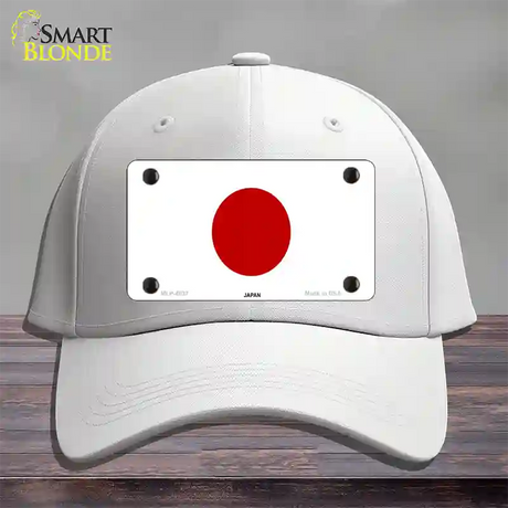 Japan Flag Novelty License Plate Hat Cotton / White