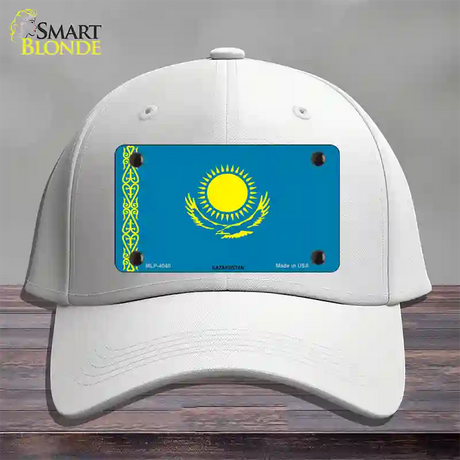 Kazakhstan Flag Novelty License Plate Hat Cotton / White