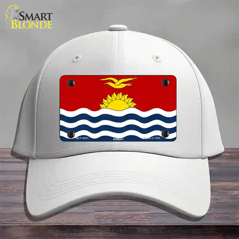 Kiribati Flag Novelty License Plate Hat Cotton / White