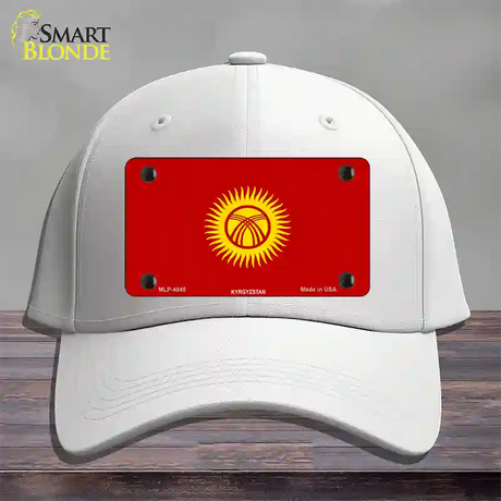 Kyrgyzsyan Flag Novelty License Plate Hat Cotton / White