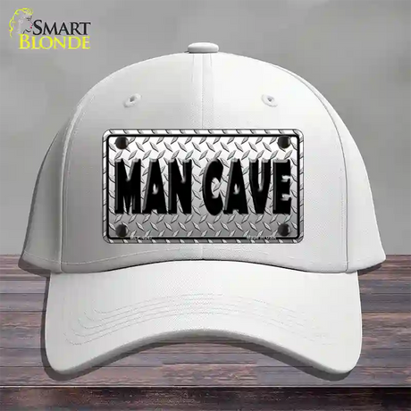 Man Cave Diamond Effect Novelty License Plate Hat Cotton / White