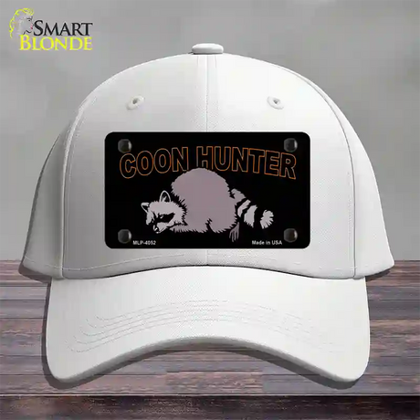 Coon Hunter Novelty License Plate Hat Cotton / White