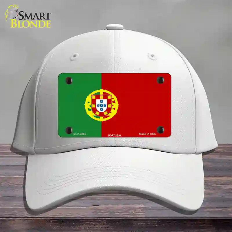 Portugal Flag Novelty License Plate Hat Cotton / White