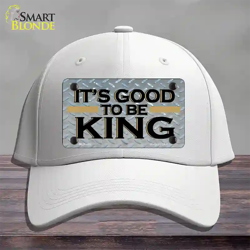 Good To Be King Novelty License Plate Hat Cotton / White