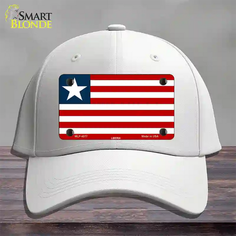 Liberia Flag Novelty License Plate Hat Cotton / White