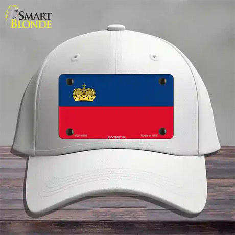 Liechtenstein Flag Novelty License Plate Hat Cotton / White