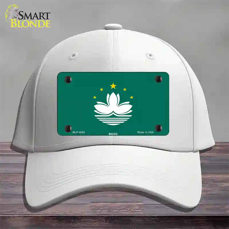 Macao Flag Novelty License Plate Hat Cotton / White