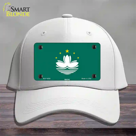 Macao Flag Novelty License Plate Hat Cotton / White