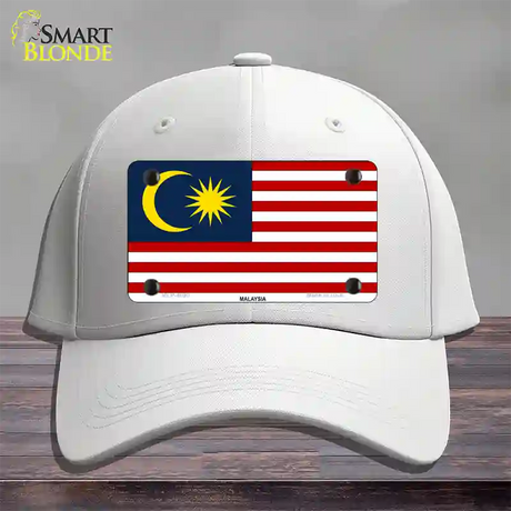 Malaysia Flag Novelty License Plate Hat Cotton / White