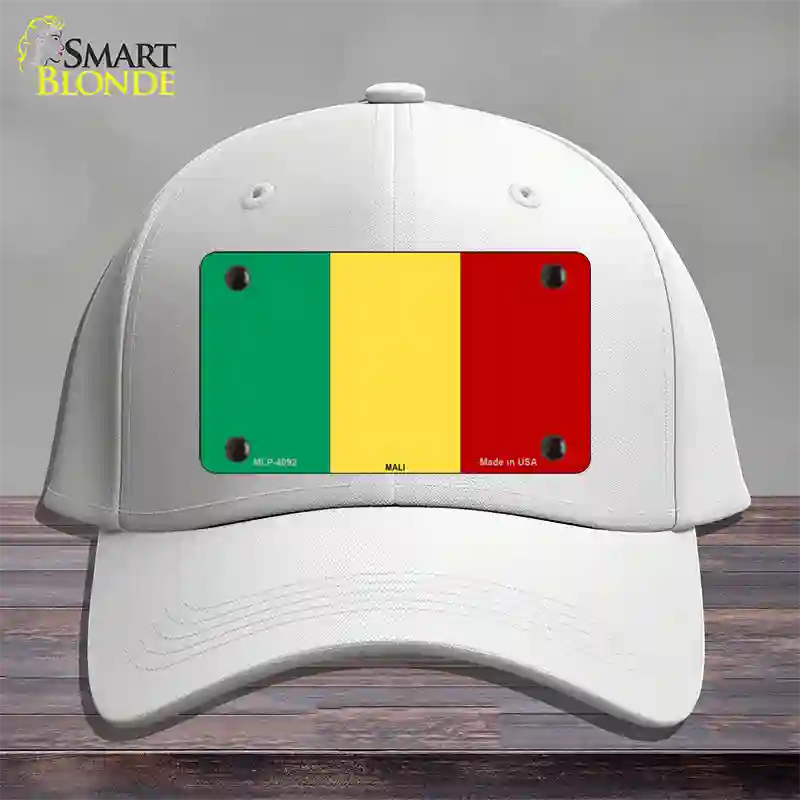 Mali Flag Novelty License Plate Hat Cotton / White