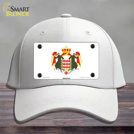 Monaco-S Flag Novelty License Plate Hat Cotton / White