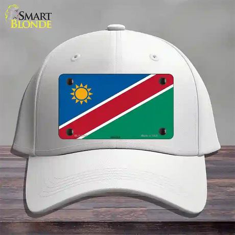 Namibia Flag Novelty License Plate Hat Cotton / White