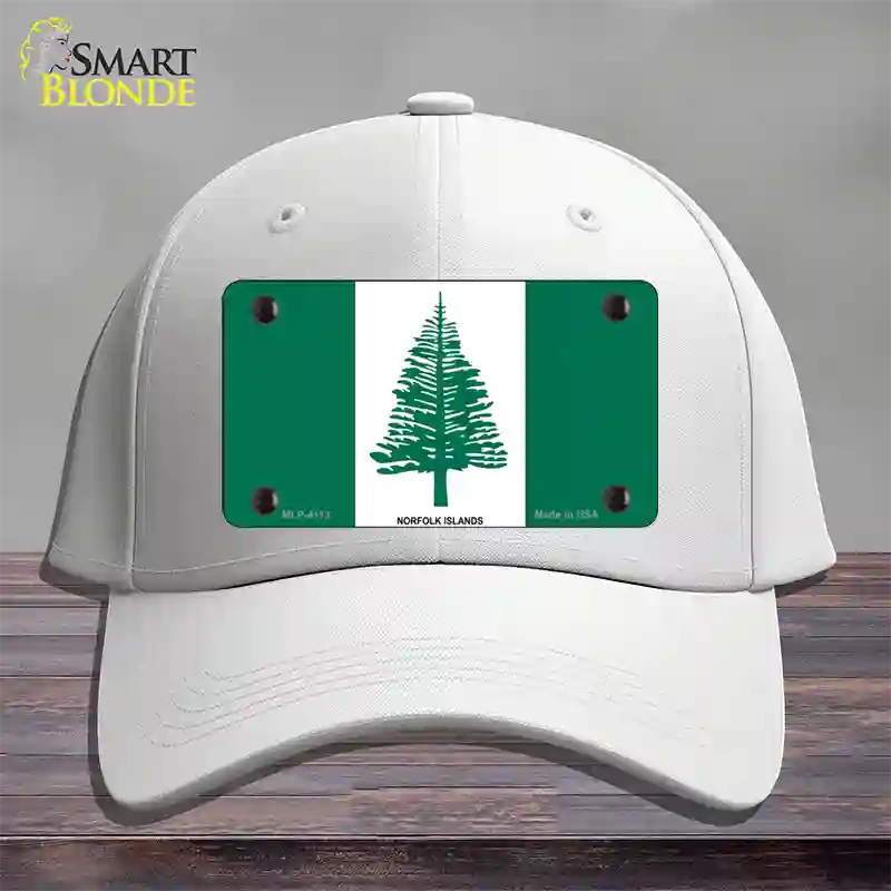 Norfolk Islands Flag Novelty License Plate Hat Cotton / White