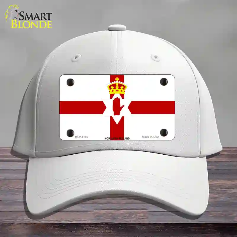 Northern Ireland Flag Novelty License Plate Hat Cotton / White