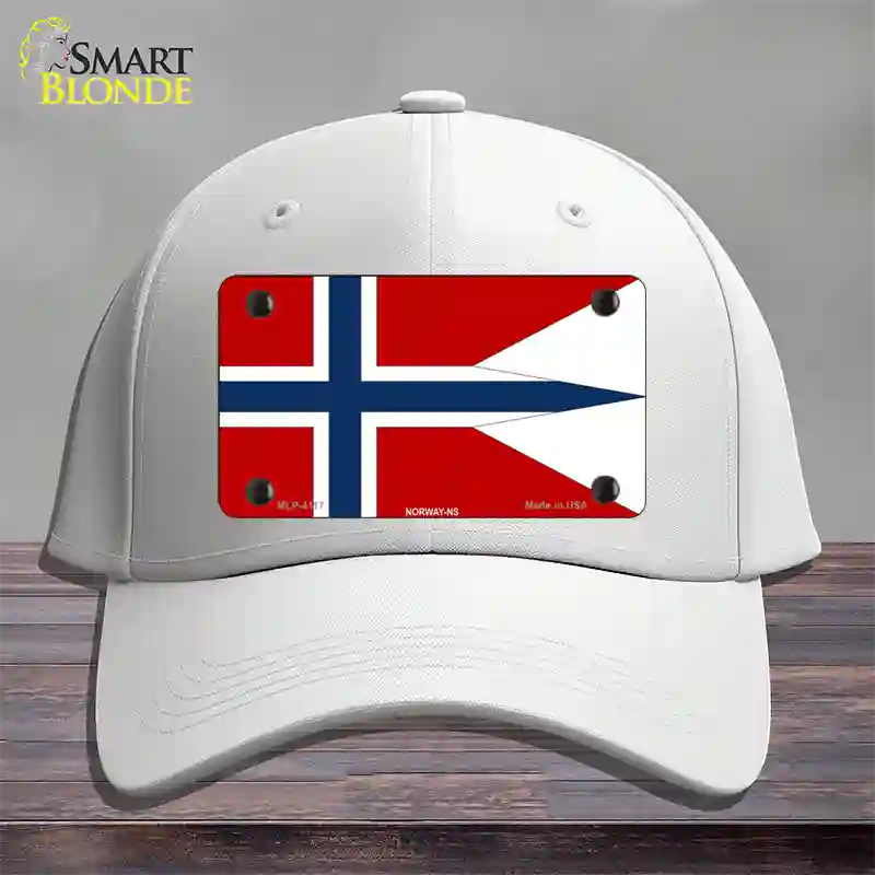 Norway-NS Flag Novelty License Plate Hat Cotton / White