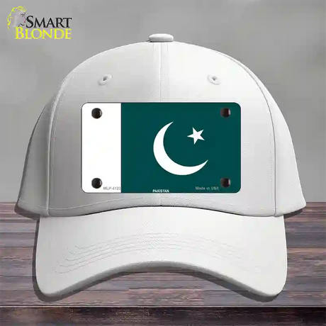 Pakistan Flag Novelty License Plate Hat Cotton / White