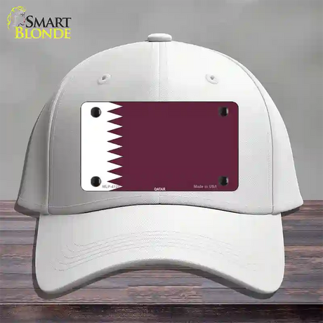 Qatar Flag Novelty License Plate Hat Cotton / White