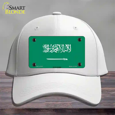 Saudi Arabia Flag Novelty License Plate Hat Cotton / White