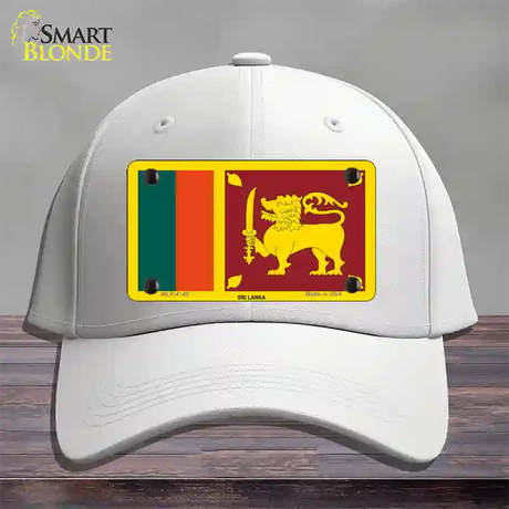 Sri Lanka Flag Novelty License Plate Hat Cotton / White