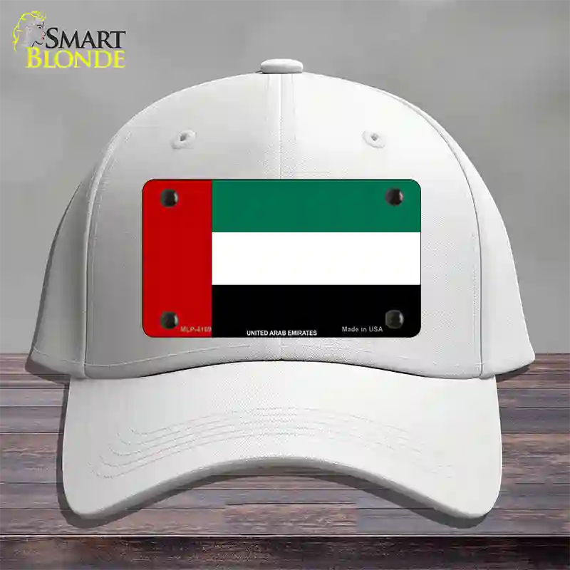 United Arab Emirates Flag Novelty License Plate Hat Cotton / White