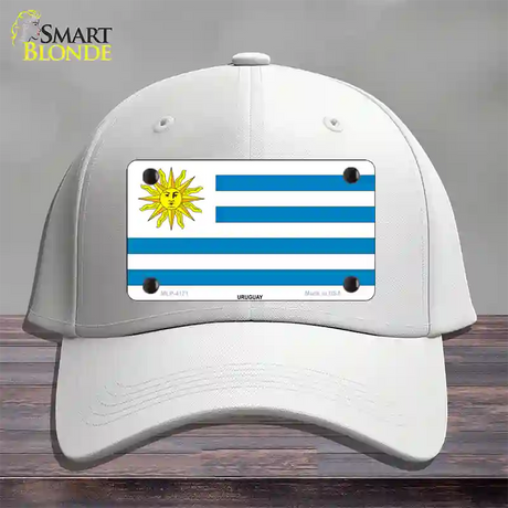 Uruguay Flag Novelty License Plate Hat Cotton / White