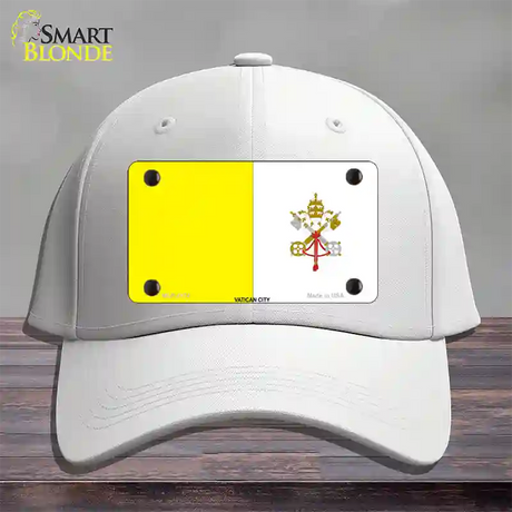 Vatican City Flag Novelty License Plate Hat Cotton / White