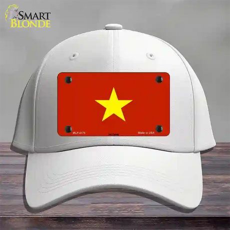 Vietnam Flag Novelty License Plate Hat Cotton / White