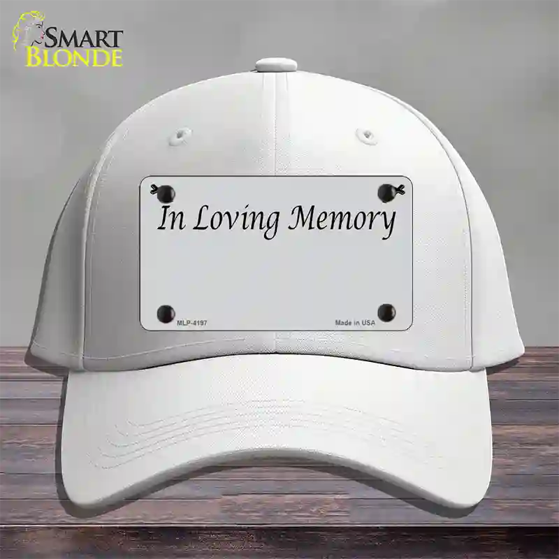 In Loving Memory Gray Novelty License Plate Hat Cotton / White