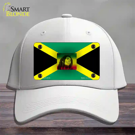 Jamaica Flag Bob Marley Novelty License Plate Hat Cotton / White