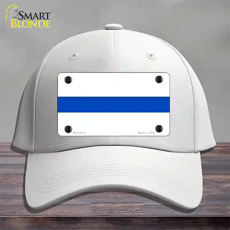 Thin Blue Line White Novelty License Plate Hat Cotton / White