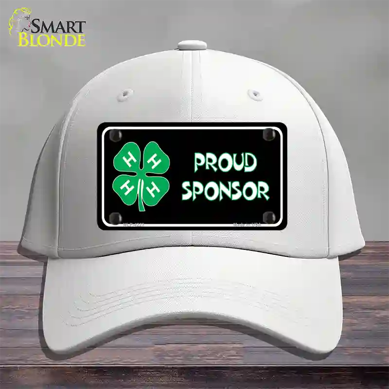 4-H Proud Sponsor Novelty License Plate Hat Cotton / White