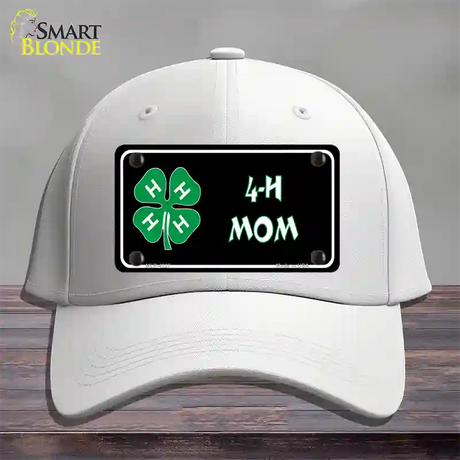 4-H Mom Novelty License Plate Hat Cotton / White