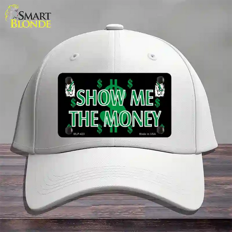 Show Me The Money Novelty License Plate Hat Cotton / White