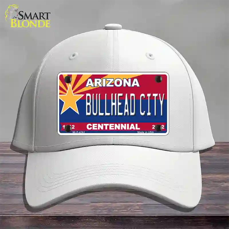 Arizona Centennial Bullhead City Novelty License Plate Hat Cotton / White