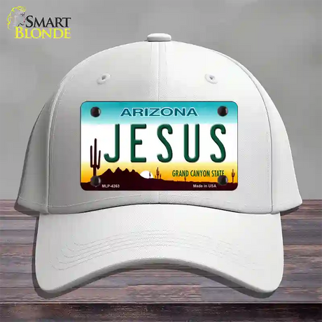 Jesus Arizona State Novelty License Plate Hat Cotton / White