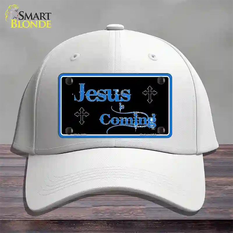 Jesus Is Coming Novelty License Plate Hat Cotton / White