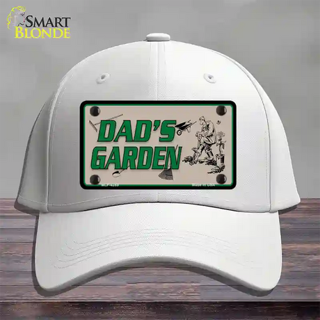 Dads Garden Novelty License Plate Hat Cotton / White