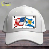 United States Scotland Crossed Flags Novelty License Plate Hat Sign Cotton / White