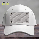 Grey White Quatrefoil Novelty License Plate Hat Cotton / White