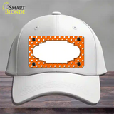 Scallop Orange White Polka Dot Novelty License Plate Hat Cotton / White