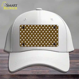 Brown Polka Dot Novelty License Plate Hat Cotton / White