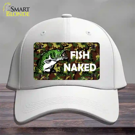 Fish Naked Novelty License Plate Hat Cotton / White