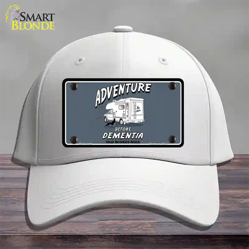 Adventure Before Dementia Novelty License Plate Hat Cotton / White