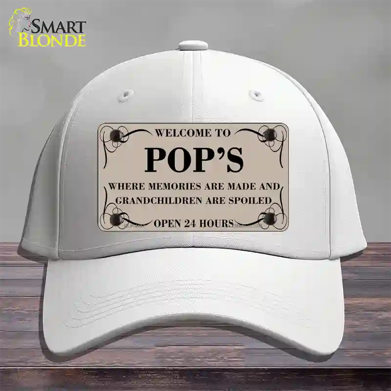 Welcome To Pops Novelty License Plate Hat Cotton / White