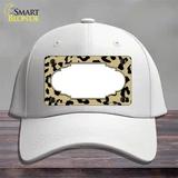 Gold Black Cheetah Scallop Novelty License Plate Hat Cotton / White