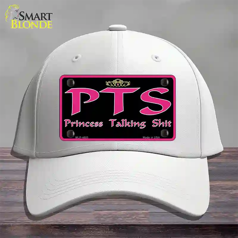 P.T.S. Novelty License Plate Hat Cotton / White